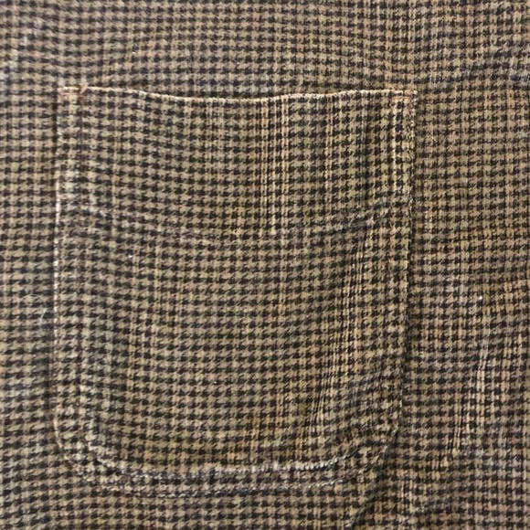 Eddie Bauer Men’s Brushed Corduroy Check LS Casual Shirt Sz. S Brown Black - Picture 3 of 4